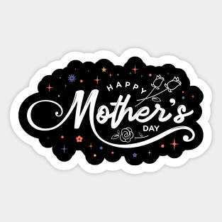 Happy mothers day in cursive, lettering, Mothers day gifts for daughters, wife, Mothers day gifts Sticker